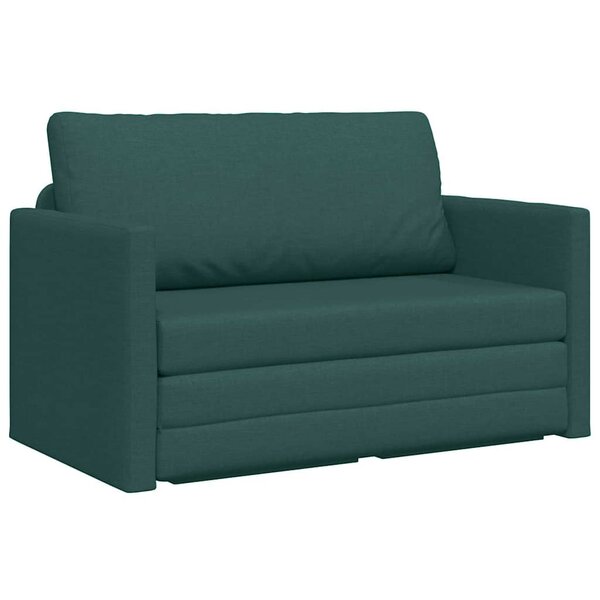 vidaXL Canapé-Lit Vert foncé 124 x 71 x 78 cm tissu
