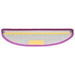 vidaXL Tapis d'escalier 30 pièces 65 x 21 x 4 cm Violet Demi-rond Grand