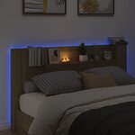 vidaXL Armoire tête de lit avec LED chêne sonoma 180x16 5x103 5 cm