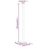 vidaXL Auvent latéral rétractable de patio 600x160 cm rouge