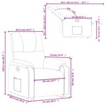 vidaXL Fauteuil inclinable crème tissu microfibre