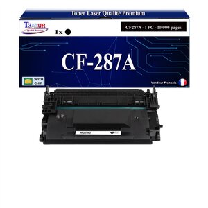 T3AZUR -Toner compatible avec HP CF287A (87A) pour HP LaserJet Enterprise Flow MFP M527c  M527cm  MFP M527  M527dn  M527f  M527z
