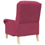 vidaXL fauteuil Rouge bordeaux 76 x 94 x 102 cm Velours