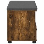 vidaXL Banc d'entrée avec coussin Chêne fumé 80 x 38 x 46 cm