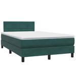 vidaXL Sommier à lattes de lit et matelas vert foncé 120x210cm velours