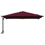 vidaXL Parasol de jardin Rouge bordeaux 248.5 x 247.5 x 160 cm tissu