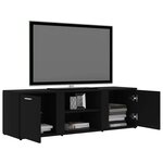 vidaXL Meuble TV Noir 120x34x37 cm Bois d’ingénierie