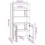 vidaXL Buffet HAMAR Bois massif de pin Marron miel