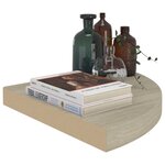 vidaXL Étagères d'angle flottantes 2 Pièces chêne 35x35x3 8 cm MDF