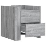 vidaXL Table de chevet sonoma gris 45x50x50 cm bois d'ingénierie