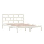 vidaXL Cadre de lit sans matelas blanc bois de pin massif