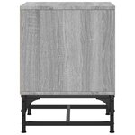 vidaXL Table de chevet avec porte en verre sonoma gris 35x37x50 cm