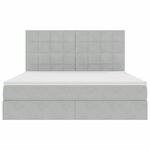 vidaXL Lit avec rangement et LED Gris clair 180 x 200 cm Velours