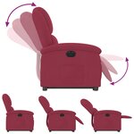 vidaXL Fauteuil inclinable électrique rouge bordeaux velours