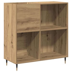 vidaXL Meuble à vinyles avec étagère chêne artisanal 85 x 38 x 89 cm