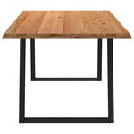 vidaXL Table à manger marron clair 180x100x74 cm bois de chêne massif