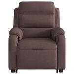 vidaXL Fauteuil inclinable de massage Marron foncé Tissu