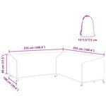 vidaXL Housse pour mobilier d'extérieur 255 x 255 x 80 cm