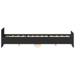 vidaXL Cadre de lit sans matelas noir 120x190 cm