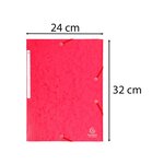 Chemise à élastiques Maxi capacity carte lustrée 425g Nature Future A4 Rouge EXACOMPTA