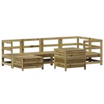 vidaXL Salon de jardin 7 Pièces bois de pin imprégné