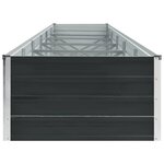 vidaXL Lit surélevé de jardin Acier galvanisé 480x80x45 cm Anthracite