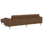 Ensemble de Canapés 3 Pièces Marron Cuir suédé faux