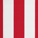 vidaXL Tissu de remplacement pour auvent rayures rouges et blanches