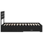 vidaXL Cadre de lit avec tiroir avec tête de lit Bois d'ingénierie