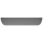 vidaXL Lavabo de luxe rectangulaire Gris foncé mat 71x38 cm Céramique