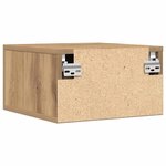 vidaXL Cabinet de chevet Montage mural chêne artisanal 35 x 35 x 20 cm