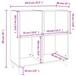 vidaXL Armoire à disques blanc 84 5x38x89 cm bois d'ingénierie