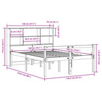 vidaXL Lit bibliothèque sans matelas 140x190 cm bois de pin massif