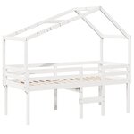 vidaXL Lit haut sans matelas blanc 75x190 cm bois de pin massif