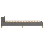 vidaXL Cadre de lit sans matelas gris foncé 100x200 cm tissu