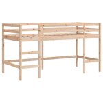 vidaXL Lit mezzanine enfants avec rideaux sans matelas bleu 80x200cm
