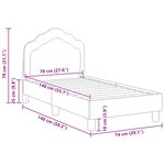 vidaXL Cadre de lit pour tout-petit avec tête de lit Rose 70 x 140 cm