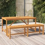 vidaXL Banc de jardin 150 cm bois massif d'acacia