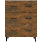 vidaXL Buffet chêne fumé 69 5x34x90 cm bois d'ingénierie