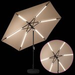vidaXL Parasol de jardin avec lumières LED et base 300 x 300 cm