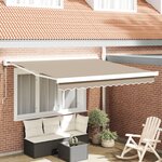 vidaXL Store Rétractable Automatique Beige 350x250 cm