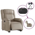 vidaXL Fauteuil inclinable électrique cappuccino similicuir