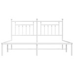 vidaXL Cadre de lit métal sans matelas et tête de lit blanc 180x200 cm