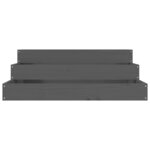 vidaXL Jardinière Gris 78x78x27 cm Bois massif de pin