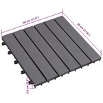 vidaXL Carreau de terrasse 30 Pièces Gris 30 x 30 cm Bois d'acacia