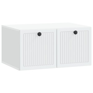 vidaXL Meuble TV mural Blanc 59 5 x 41 x 30 cm Bois d'ingénierie