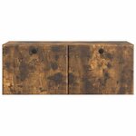 vidaXL Meuble TV mural 78 5 x 31 x 30 cm Chêne fumé Bois d'ingénierie