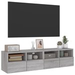 vidaXL Meubles TV muraux 2Pièces sonoma gris 60x30x30cm bois d'ingénierie