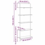 vidaXL Étagère Chêne sonoma 60 x 24 x 168 cm Bois d'ingénierie