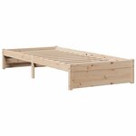 vidaXL Cadre de lit avec tête de lit sans matelas 90x200 cm
